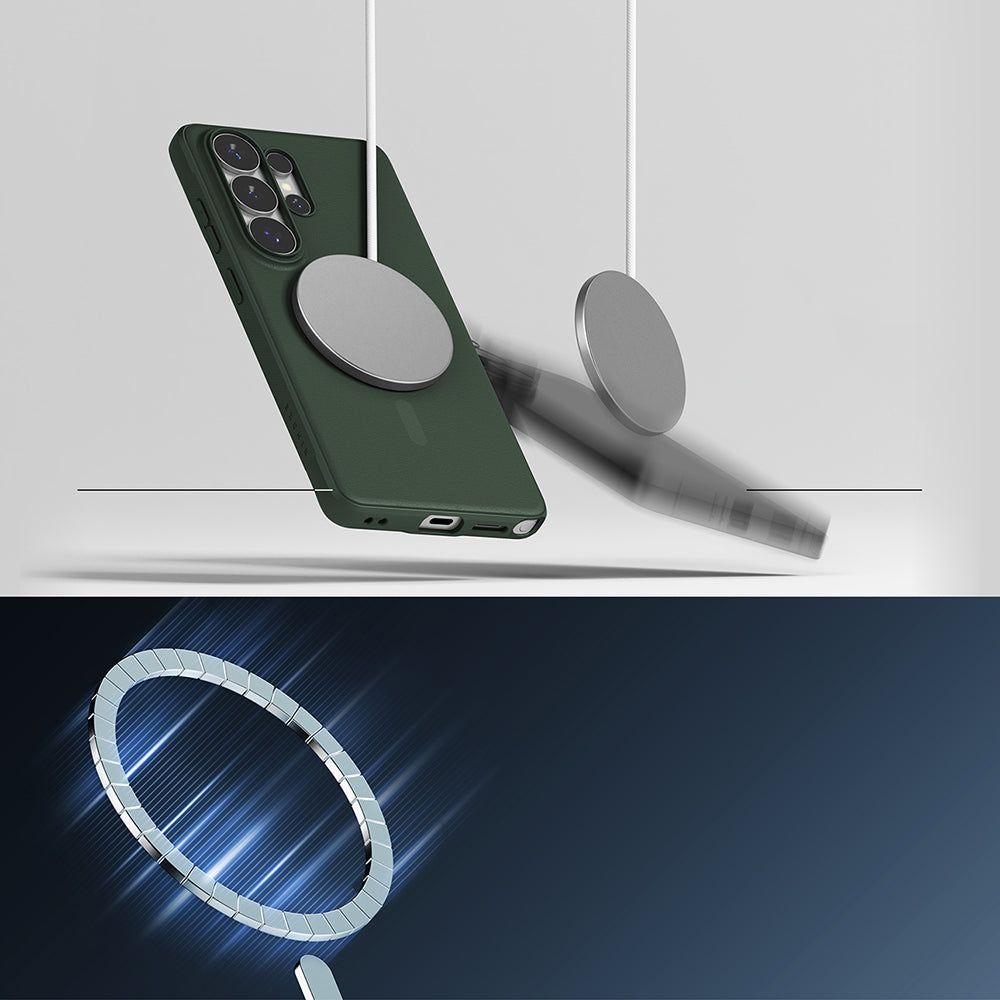 MagSafe Hülle für Samsung Galaxy S26 Ultra, Ringke, Onyx, Dunkelgrün