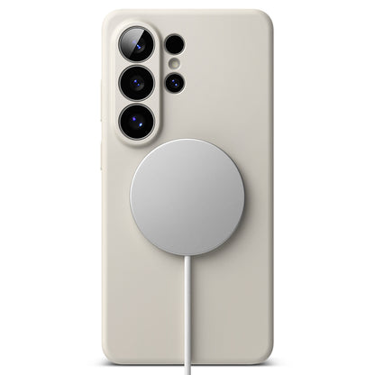 Custodia MagSafe per Samsung Galaxy S26 Ultra, Ringke, Silicone, Crema