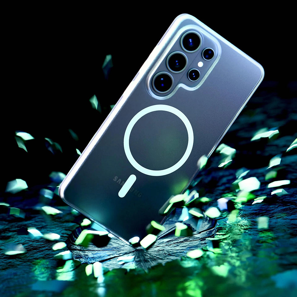 Custodia MagSafe per Samsung Galaxy S26 Ultra S948, 3MK, Clear MagCase, Trasparente