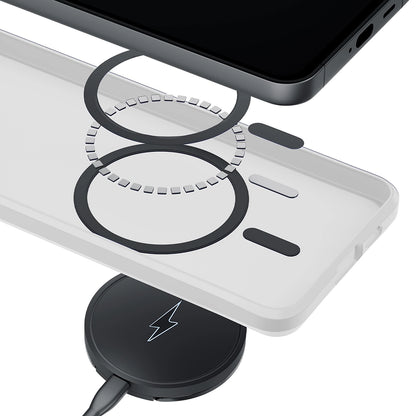 MagSafe Hülle für Samsung Galaxy S26 Ultra S948, 3MK, Smoke MagCase, Weiß