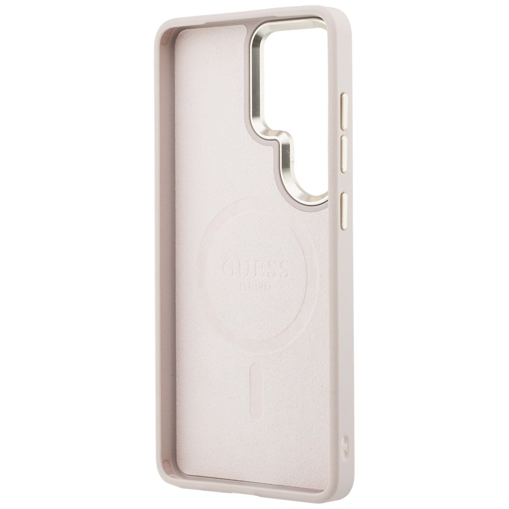Custodia MagSafe per Samsung Galaxy S26 Ultra S948, Guess, 4G Embossed Ring, Rosa