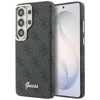 Custodia MagSafe per Samsung Galaxy S26 Ultra S948, Guess, 4G Script Logo, Nera