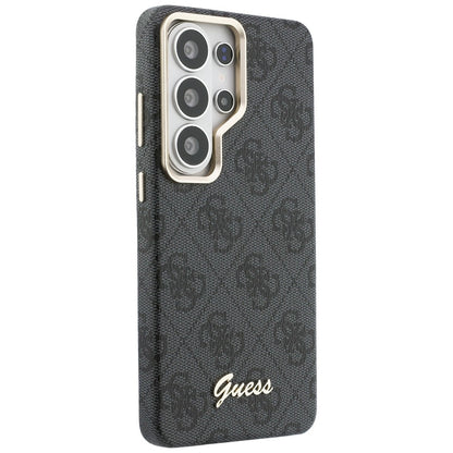 Custodia MagSafe per Samsung Galaxy S26 Ultra S948, Guess, 4G Script Logo, Nera