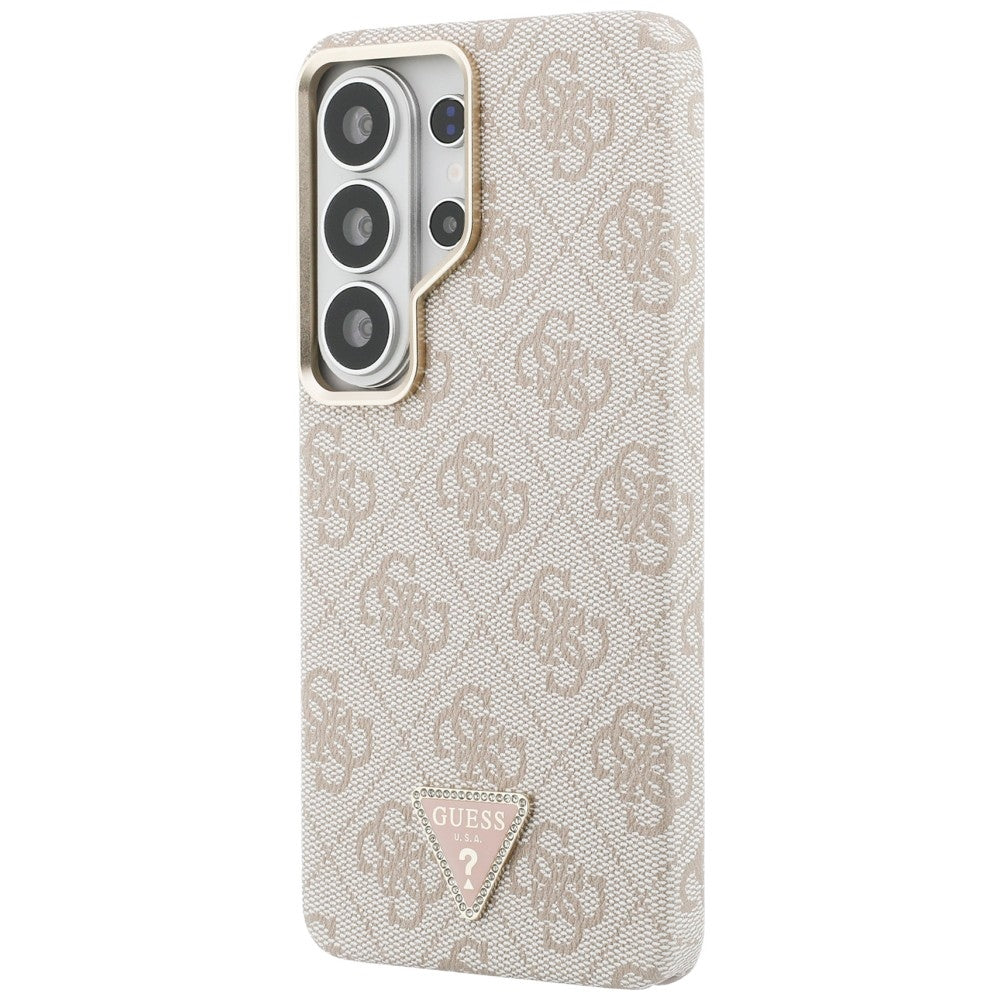 Custodia MagSafe per Samsung Galaxy S26 Ultra S948, Guess, logo triangolo 4G, Rosa