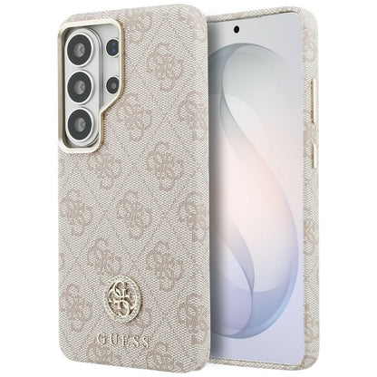 MagSafe Hülle für Samsung Galaxy S26 Ultra S948, Guess, Rhinestone Round Logo, Rosa