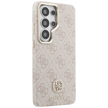 MagSafe Hülle für Samsung Galaxy S26 Ultra S948, Guess, Rhinestone Round Logo, Rosa