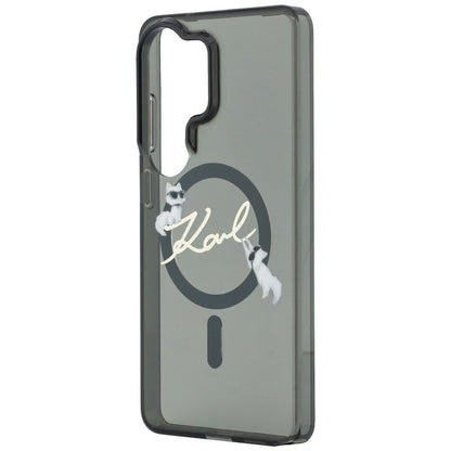 Custodia MagSafe per Samsung Galaxy S26 Ultra S948, Karl Lagerfeld, IML Choupette Karl Script Logo, Nera