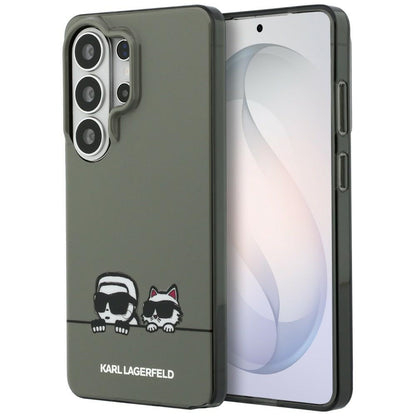 MagSafe Case for Samsung Galaxy S26 Ultra S948, Karl Lagerfeld, IML Karl & Choupette Peekaboo Logo, Black