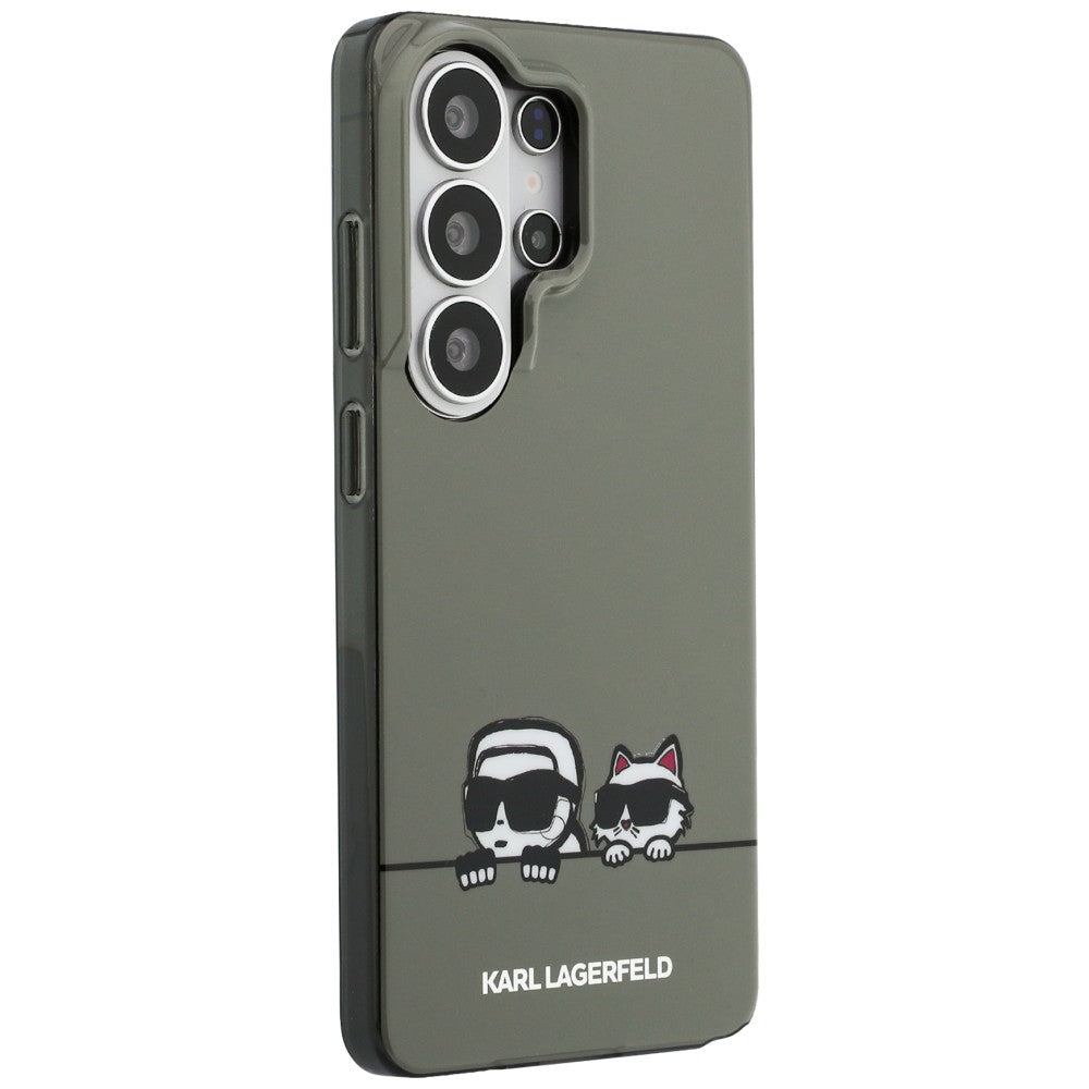 MagSafe Case for Samsung Galaxy S26 Ultra S948, Karl Lagerfeld, IML Karl & Choupette Peekaboo Logo, Black