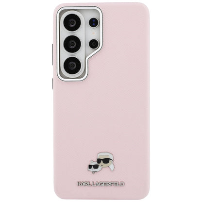 MagSafe Hülle für Samsung Galaxy S26 Ultra S948, Karl Lagerfeld, Karl & Choupette Head's Pin, Rosa