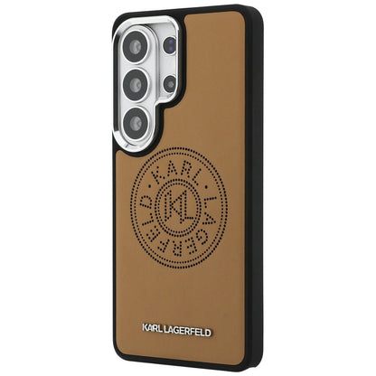 MagSafe Hülle für Samsung Galaxy S26 Ultra S948, Karl Lagerfeld, Karl Round Point Logo, Braun