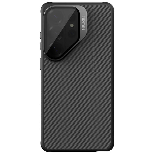 Custodia MagSafe per Samsung Galaxy S26 Ultra S948, Nillkin, CarboProp con copertura obiettivo nera trasparente, Nera