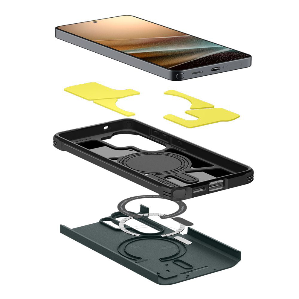 Custodia MagSafe per Samsung Galaxy S26 Ultra S948, Spigen, Tough Armor, Verde ACS10686