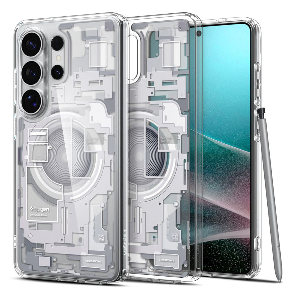 Custodia MagSafe per Samsung Galaxy S26 Ultra S948, Spigen, Ultra Hybrid Zero One, Bianca ACS10683