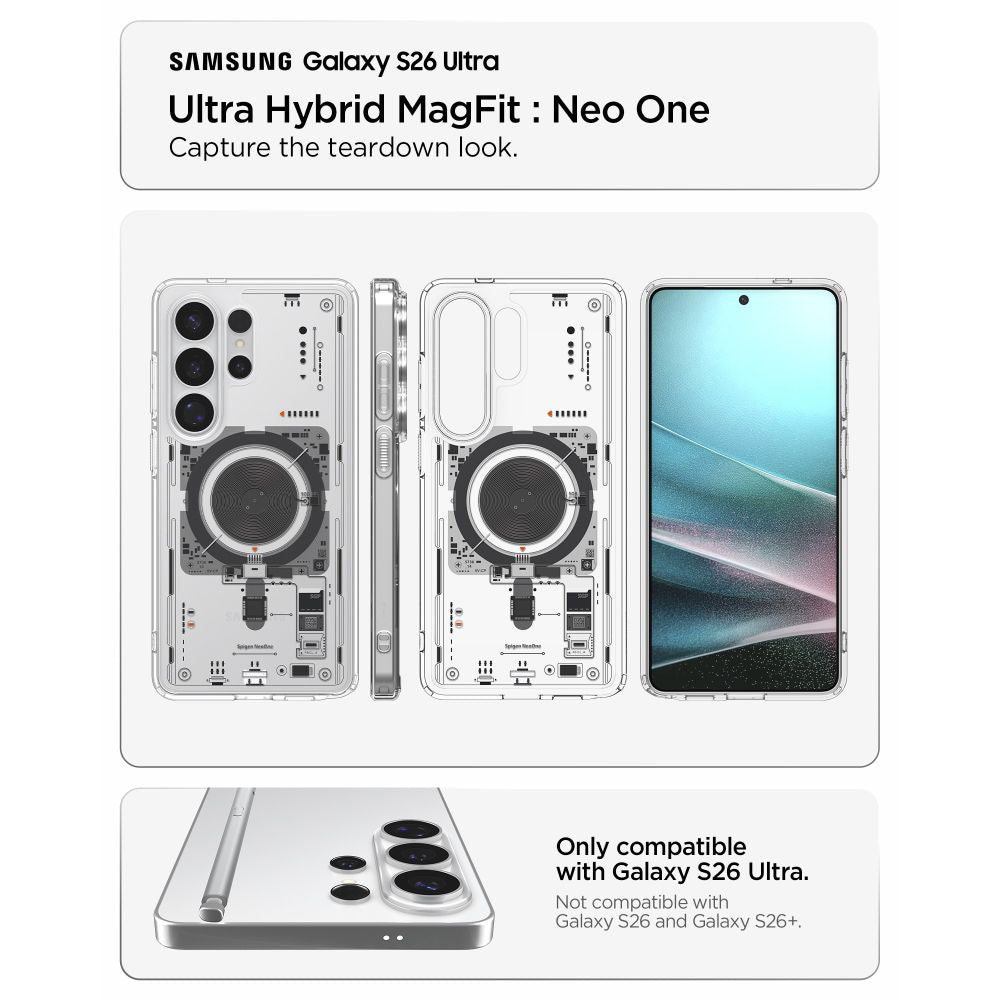 MagSafe Hülle für Samsung Galaxy S26 Ultra S948, Spigen, Ultra Hybrid Neo One, Transparent ACS11206