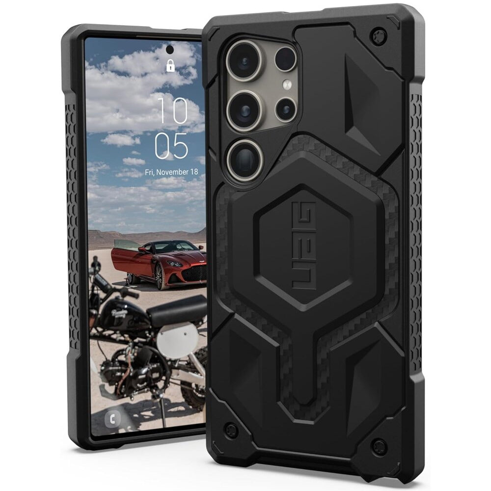 Coque MagSafe pour Samsung Galaxy S26 Ultra S948, Urban Armor Gear, Monarch Pro Carbon, noire