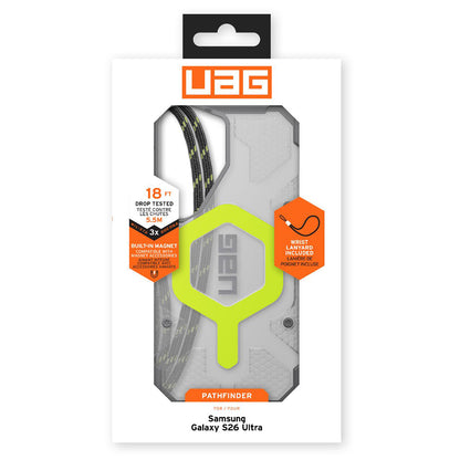 Coque MagSafe pour Samsung Galaxy S26 Ultra S948, Urban Armor Gear, Pathfinder Clear, Vert