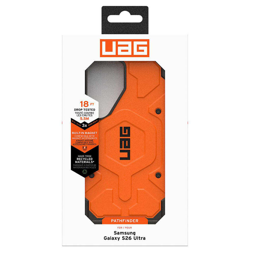 MagSafe Case for Samsung Galaxy S26 Ultra S948, Urban Armor Gear, Pathfinder, Orange