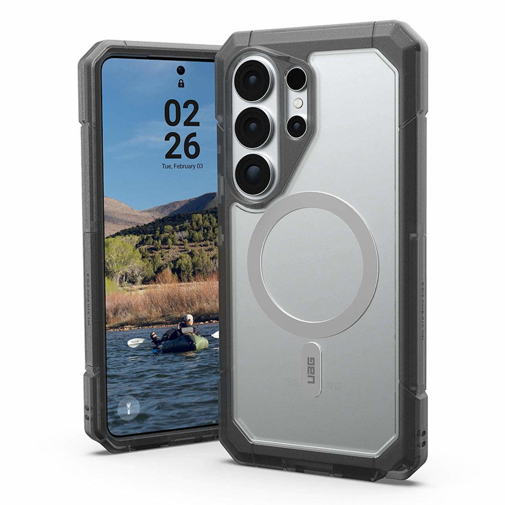 Custodia MagSafe per Samsung Galaxy S26 Ultra S948, Urban Armor Gear, Trooper, Trasparente Grigia