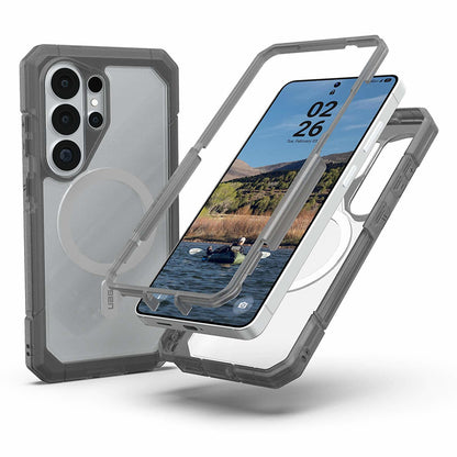 Custodia MagSafe per Samsung Galaxy S26 Ultra S948, Urban Armor Gear, Trooper, Trasparente Grigia