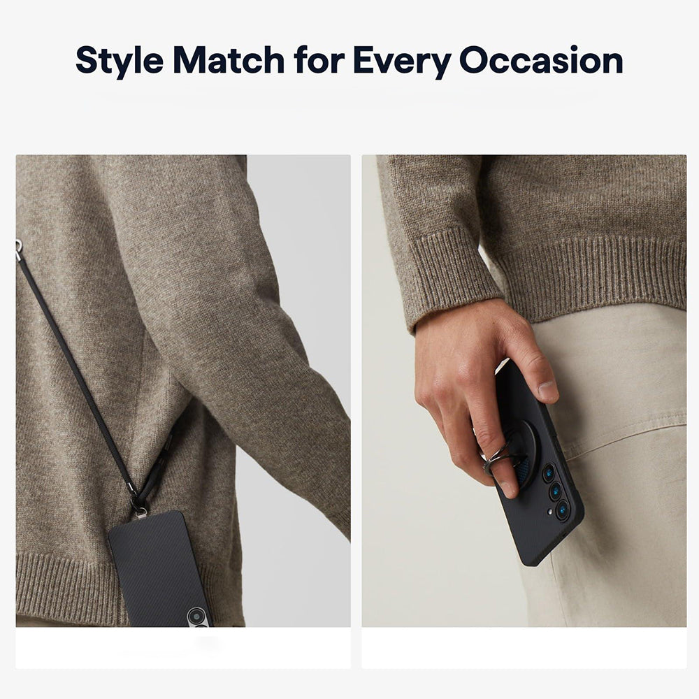 MagSafe Hülle für Samsung Galaxy S26 Ultra, Techsuit, Aramid Fiber, Schwarz