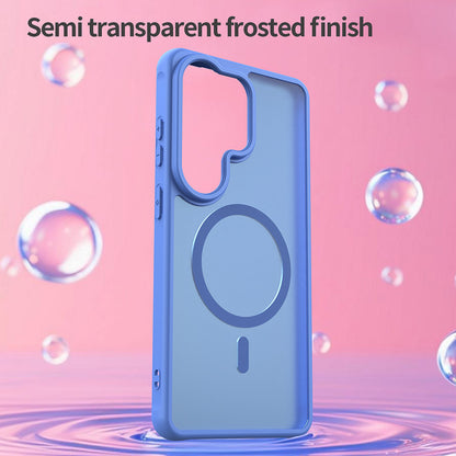 Custodia MagSafe per Samsung Galaxy S26 Ultra S948, Techsuit, HaloFrost II, Blu