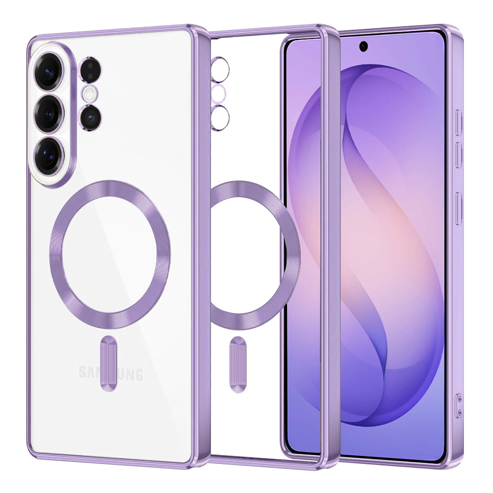 MagSafe Case for Samsung Galaxy S26 Ultra S948, Techsuit, Luxury Crystal, Light Purple