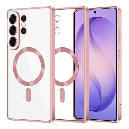 Custodia MagSafe per Samsung Galaxy S26 Ultra, Techsuit, Luxury Crystal, Rosa