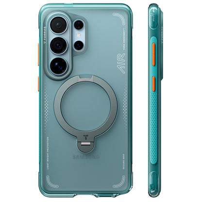 Custodia MagSafe per Samsung Galaxy S26 Ultra S948, Torras, Ostand Spin Air, Verde