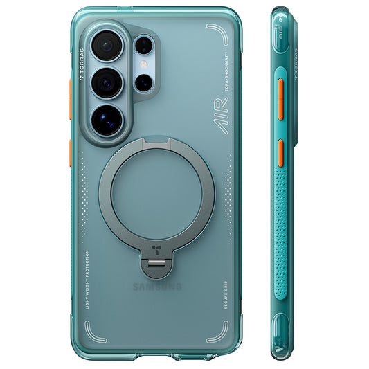 MagSafe Hülle für Samsung Galaxy S26 Ultra, Torras, Ostand Spin Air, Grün