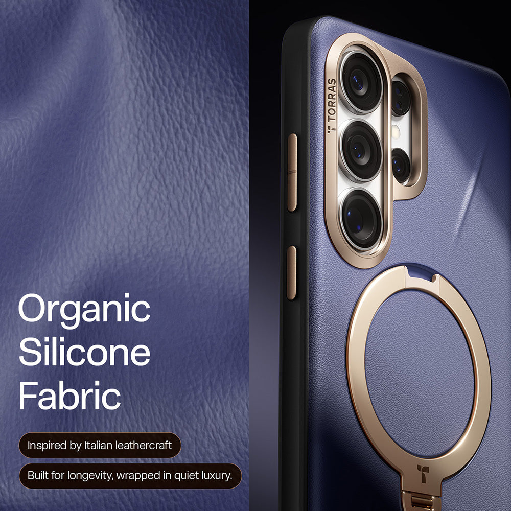 Custodia MagSafe per Samsung Galaxy S26 Ultra, Torras, QPRO Leather, Viola