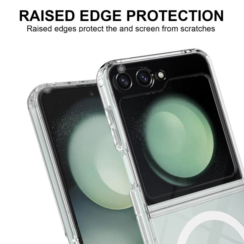 Custodia MagSafe per Samsung Galaxy Z Flip7 FE F761 / Z Flip6 F741, Techsuit, Pro, Trasparente