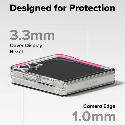 Custodia MagSafe per Samsung Galaxy Z Flip7 F766, Ringke, Fusion, Trasparente