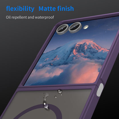 Coque MagSafe pour Samsung Galaxy Z Flip7 F766, Techsuit, HaloFrost II, Violet