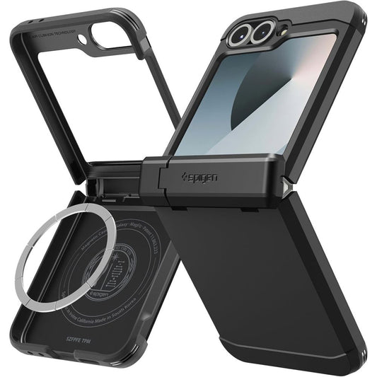 MagSafe Case for Samsung Galaxy Z Flip7 FE F761 / Z Flip6 F741, Spigen, Tough Armor Pro, Black ACS09807