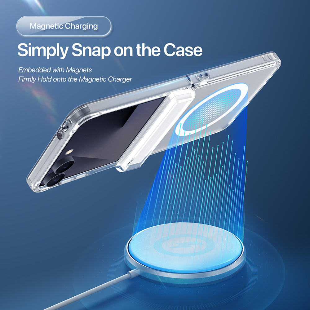 Custodia MagSafe per Samsung Galaxy Z Flip8 F776, DUX DUCIS, Chiara, Trasparente