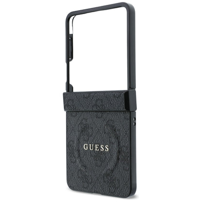 MagSafe-Hülle für Samsung Galaxy Z Flip8 F776, Guess, 4G Leather Classic, Schwarz