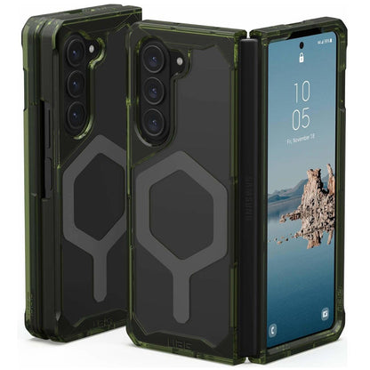 Coque MagSafe pour Samsung Galaxy Z Fold5 F946, Urban Armor Gear, Plyo Pro, Vert Gris