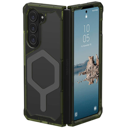Coque MagSafe pour Samsung Galaxy Z Fold5 F946, Urban Armor Gear, Plyo Pro, Vert Gris