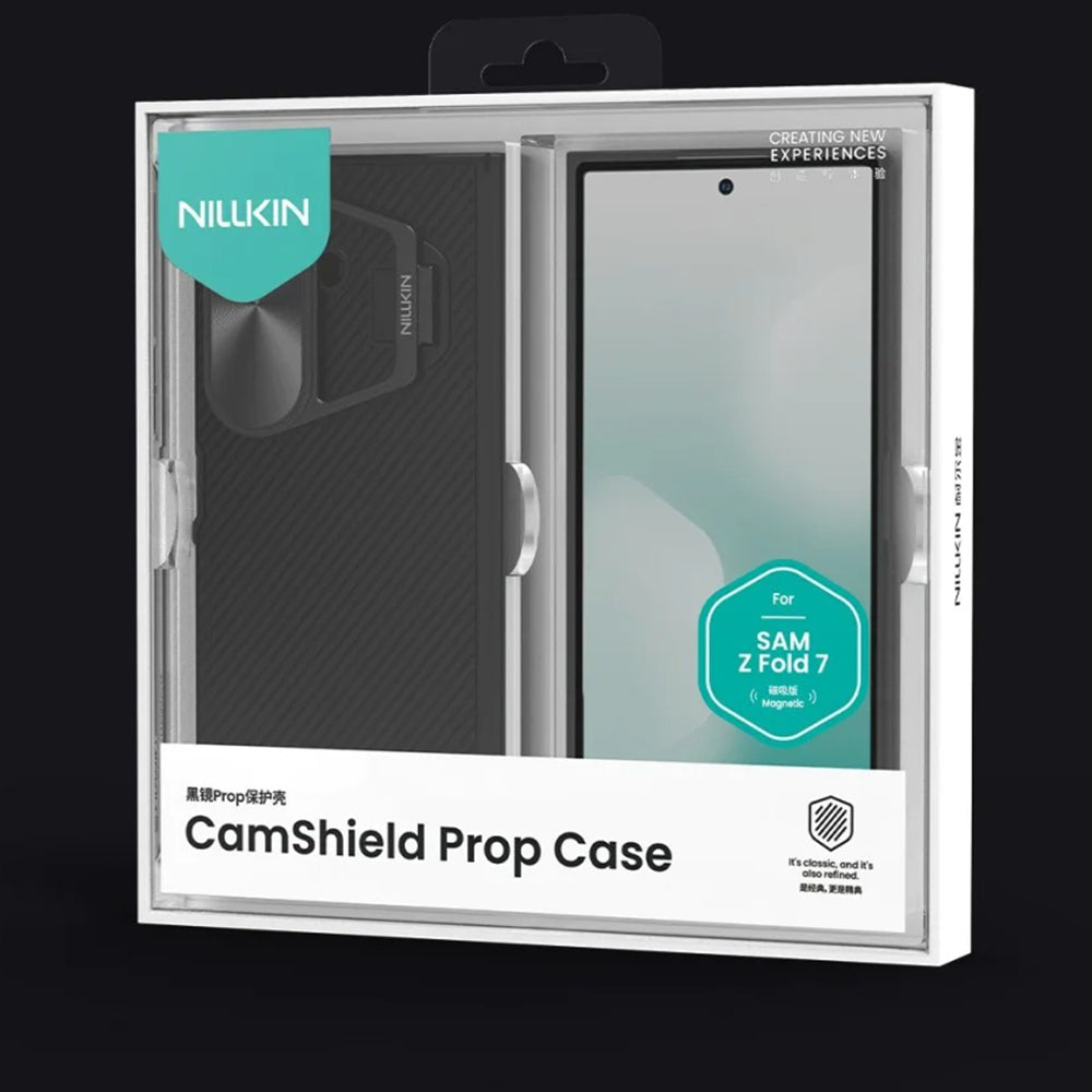 Custodia MagSafe per Samsung Galaxy Z Fold7 F966, Nillkin, CamShield Prop con copriobiettivo in metallo, Nera