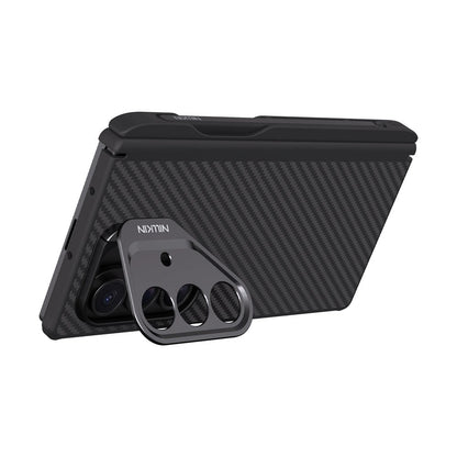 MagSafe-Hülle für Samsung Galaxy Z Fold7 F966, Nillkin, CarboProp mit Kameraausschnitt und S-Pen-Halter, Schwarz