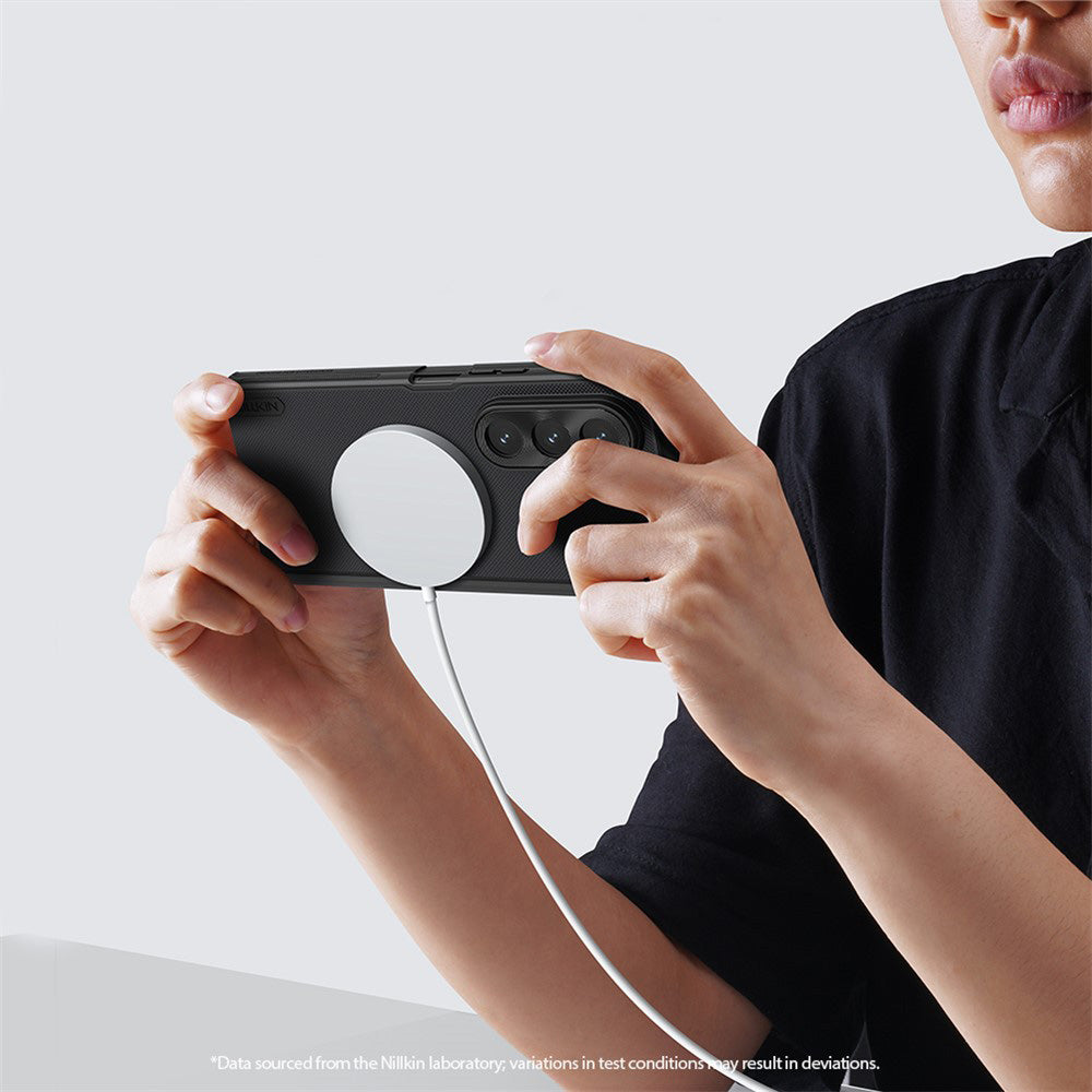Coque MagSafe pour Samsung Galaxy Z Fold7 F966, Nillkin, Super Frosted Shield, Noire
