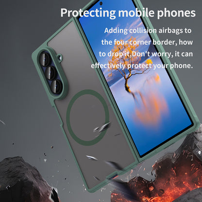 Coque MagSafe pour Samsung Galaxy Z Fold7 F966, Techsuit, HaloFrost II, Vert