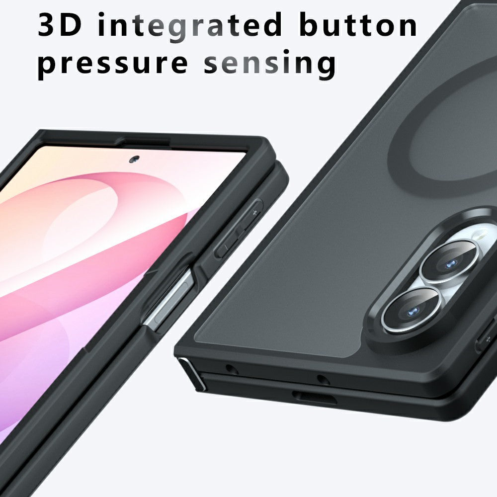 Custodia MagSafe per Samsung Galaxy Z Fold8 F971, Techsuit, PureFrost, Nero Satinato