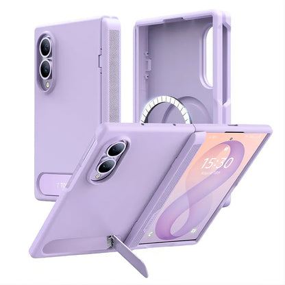Coque MagSafe pour Samsung Galaxy Z Fold8 F971, Torras, Ostand L1 Guardian, Violet Clair