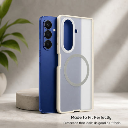 Coque MagSafe pour Samsung Galaxy Z Fold8 Ultra F971, Blueo, Skin Friendly Anti-Chute, Noire Satinée