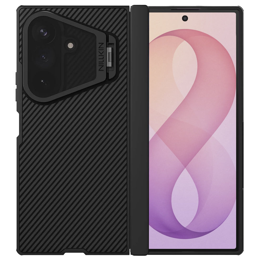 Custodia MagSafe per Samsung Galaxy Z Fold8 Ultra F976, Nillkin, CamShield Prop con copertura obiettivo nera trasparente, Nera