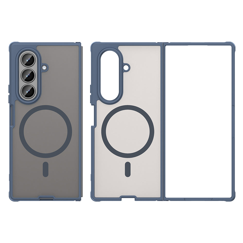 Coque MagSafe pour Samsung Galaxy Z Fold8 Ultra F976, Techsuit, HaloFrost II, Bleu marine