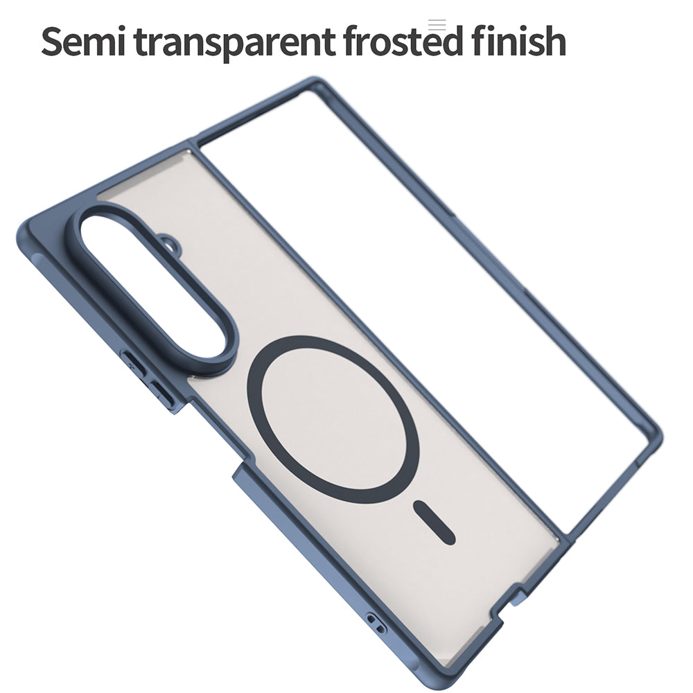 Coque MagSafe pour Samsung Galaxy Z Fold8 Ultra F976, Techsuit, HaloFrost II, Bleu marine