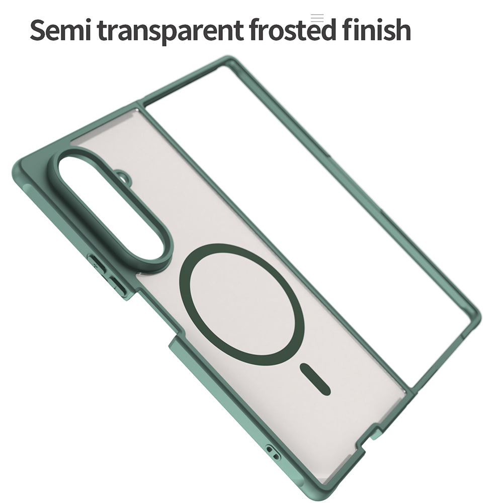 Coque MagSafe pour Samsung Galaxy Z Fold8 Ultra F976, Techsuit, HaloFrost II, Vert